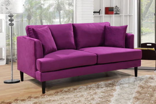 Velvet Purple 3 Seater Sofa ROMANZO