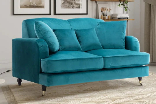 Velvet Teal 2 Seater Sofa STILE