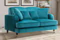 Velvet Teal 2 Seater Sofa TRADIZIONE