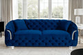 Velvet Blue 3 Seater Sofa PRATO