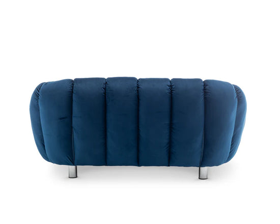 Velvet Blue 2 Seater Sofa CHAISE