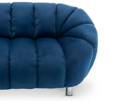 Velvet Blue 2 Seater Sofa CHAISE