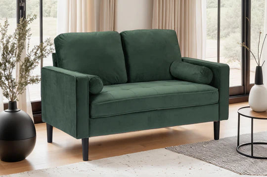Velvet Bottle Green 2 Seater Sofa ACCESSO