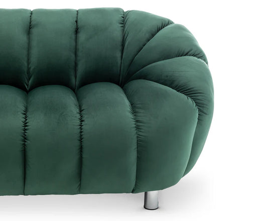 Velvet Bottle Green 2 Seater Sofa  CANAPÉ