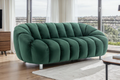 Velvet Bottle Green 3 Seater Sofa CHAISE