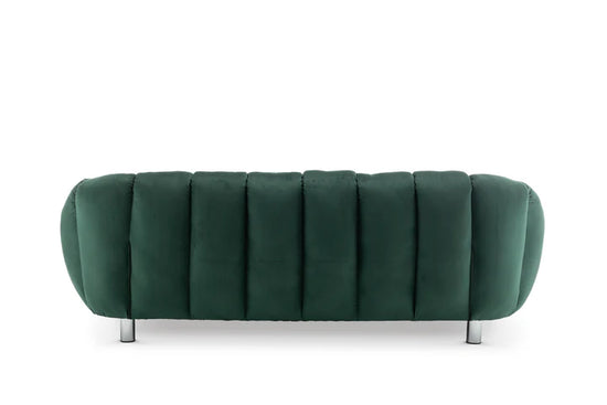 Velvet Bottle Green 3 Seater Sofa CHAISE