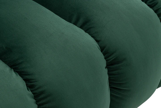 Velvet Bottle Green 3 Seater Sofa CHAISE