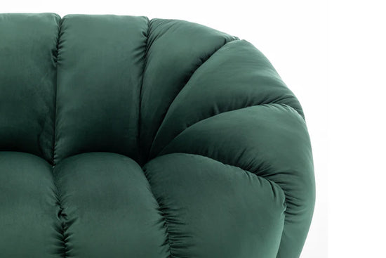 Velvet Bottle Green 3 Seater Sofa CHAISE