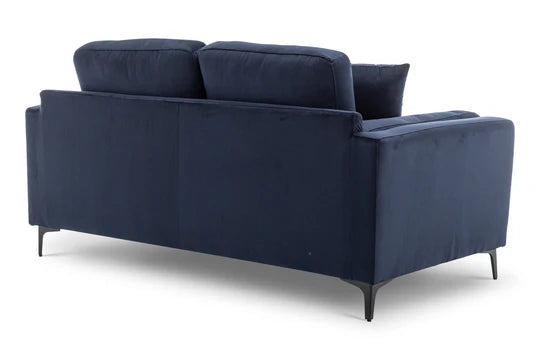 Velvet Navy Blue 2 Seater Sofa QUARTIERE