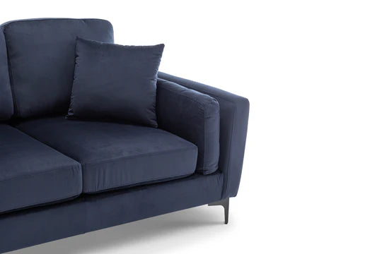 Velvet Navy Blue 2 Seater Sofa QUARTIERE