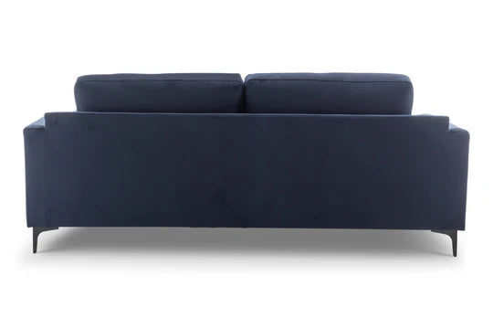 Velvet Navy Blue 3 Seater Sofa QUARTIERE