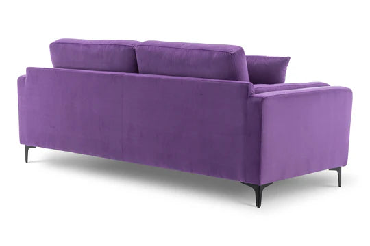 Velvet Purple 3 Seater Sofa QUARTIERE