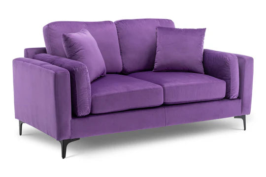 Velvet Purple 2 Seater Sofa QUARTIERE