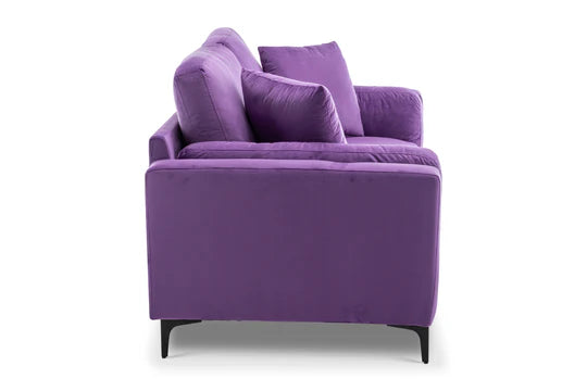 Velvet Purple 2 Seater Sofa QUARTIERE