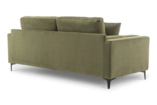 Velvet Sage Green 3 Seater Sofa QUARTIERE