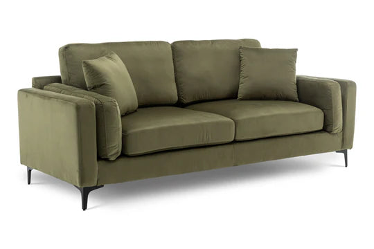 Velvet Sage Green 3 Seater Sofa QUARTIERE
