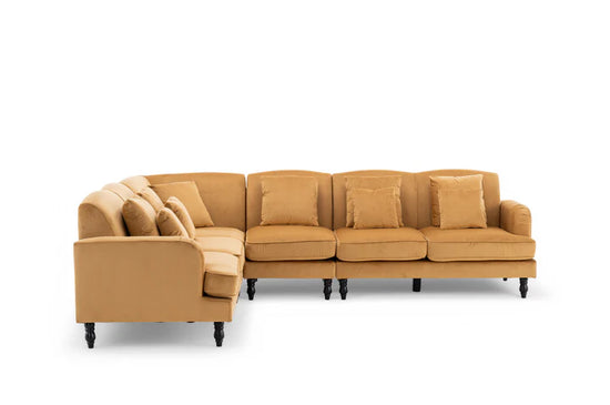 Velvet Gold Modular Corner Sofa 2C3/3C2 STILE
