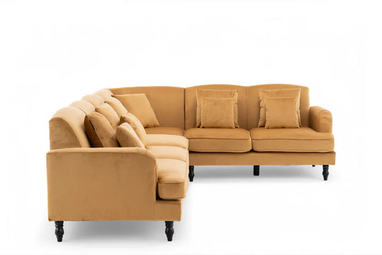 Velvet Gold Modular Corner Sofa 2C3/3C2 STILE
