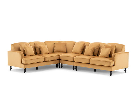 Velvet Gold Modular Corner Sofa 2C3/3C2 STILE