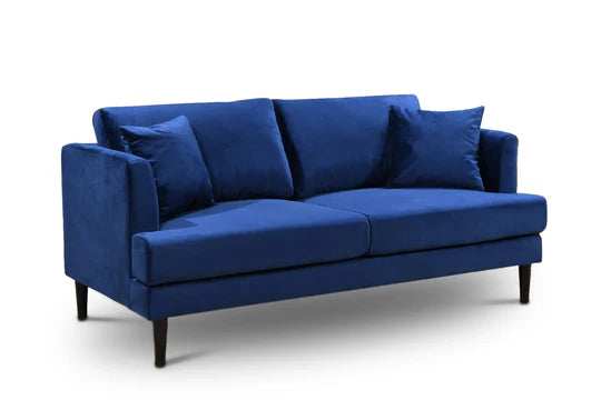 Velvet Marine Blue 3 Seater Sofa ROMANZO