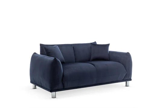 Velvet Navy Blue 2 Seater Sofa ARTE