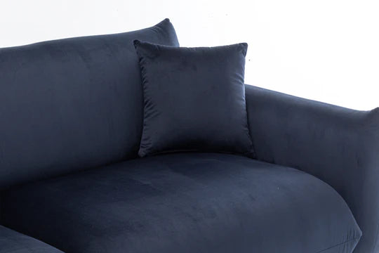 Velvet Navy Blue 2 Seater Sofa ARTE