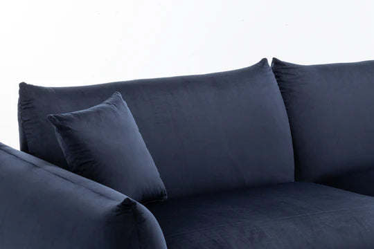 Velvet Navy Blue 2 Seater Sofa ARTE
