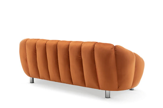Velvet Orange 3 Seater Sofa CANAPÉ