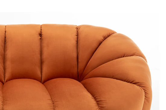 Velvet Orange 3 Seater Sofa CANAPÉ