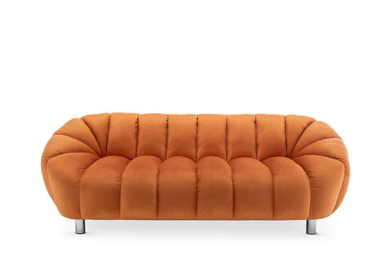 Velvet Orange 3 Seater Sofa CANAPÉ