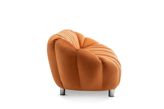 Velvet Orange 3 Seater Sofa CANAPÉ