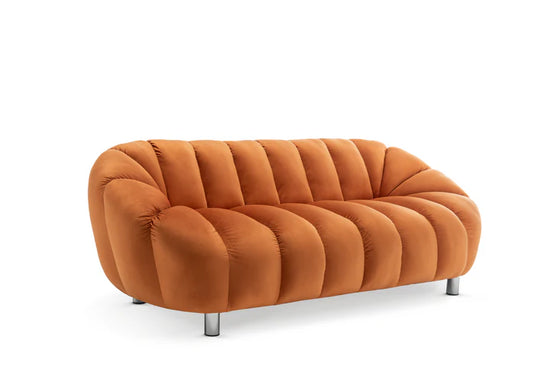 Velvet Orange 3 Seater Sofa CANAPÉ