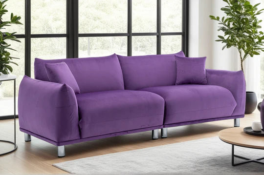 Velvet Purple 3 Seater Sofa ARTE