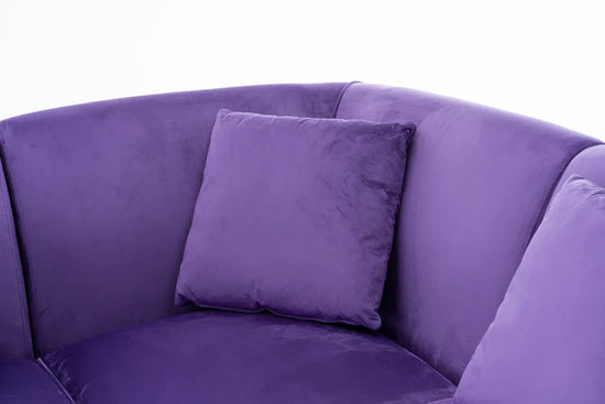 Velvet Purple Modular Corner Sofa 2C3/3C2 BELLEZZA