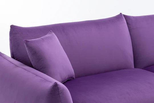 Velvet Purple 2 Seater Sofa ARTIGIANATO