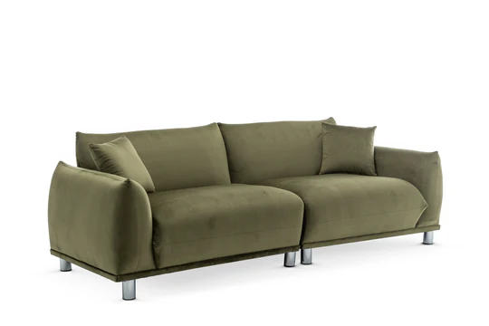 Velvet Sage Green 3 Seater Sofa ARTE