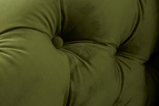 Velvet Sage Green 2 Seater Chesterfield Sofa With Acrylic Feet MODERNO