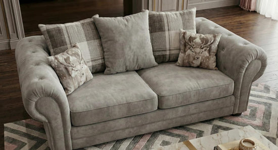 Grey 2 Seater Baron Sofa