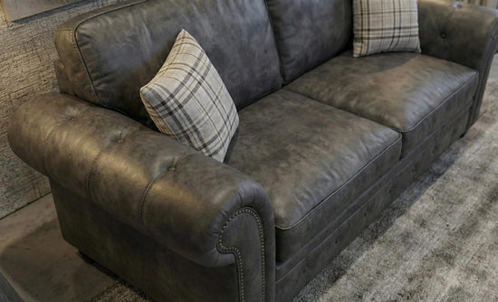 Grey  Faux  leather 2+3 seater sofa OAKLAND Sofa