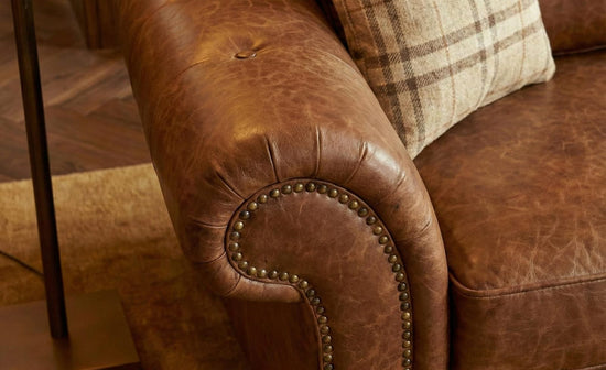 Brown  Faux  leather 2+3 seater sofa OAKLAND Sofa