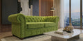 Green 2 Seater Sofa Plush Velvet  Fabric Infinity Sofa
