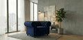 Blue 1 Seater Sofa Polyester Fabric Sofa Infinity