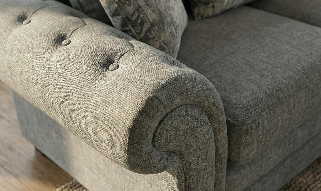 Grey Chenille 3 Seater Sofa OLIVIA Sofas