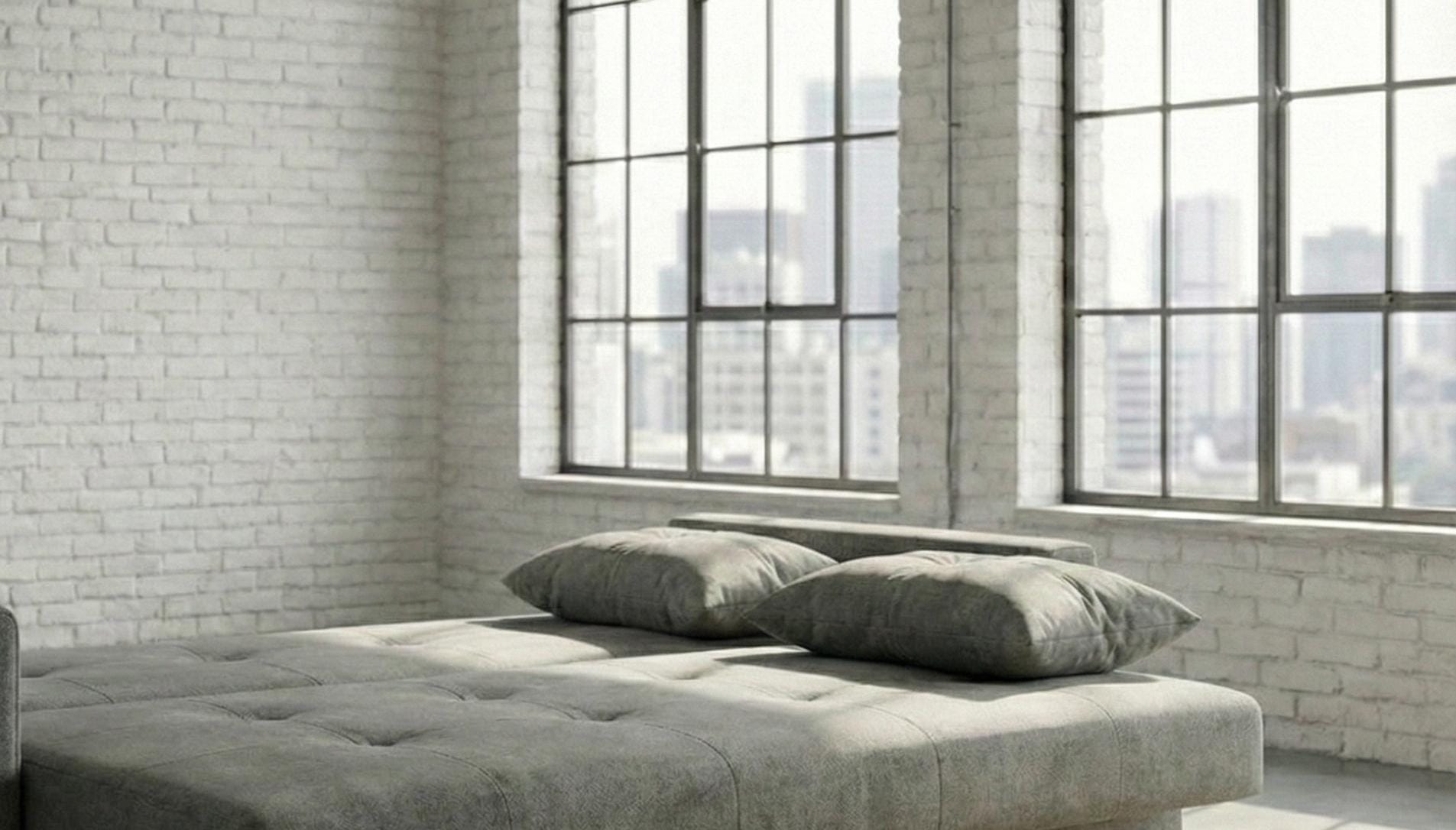 Dark Grey faux leather  3 Seater Viva Sofabed