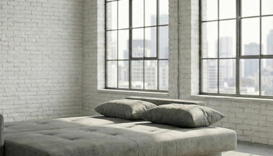 Dark Grey faux leather  3 Seater Viva Sofabed