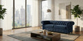 Blue 3 Seater Sofa  Plush Velet  Fabric Sofa Infinity