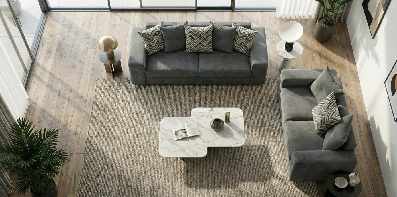 Dark Grey 2+3 Seater Sofa Set Chenile Fabric Sofa Lisbon