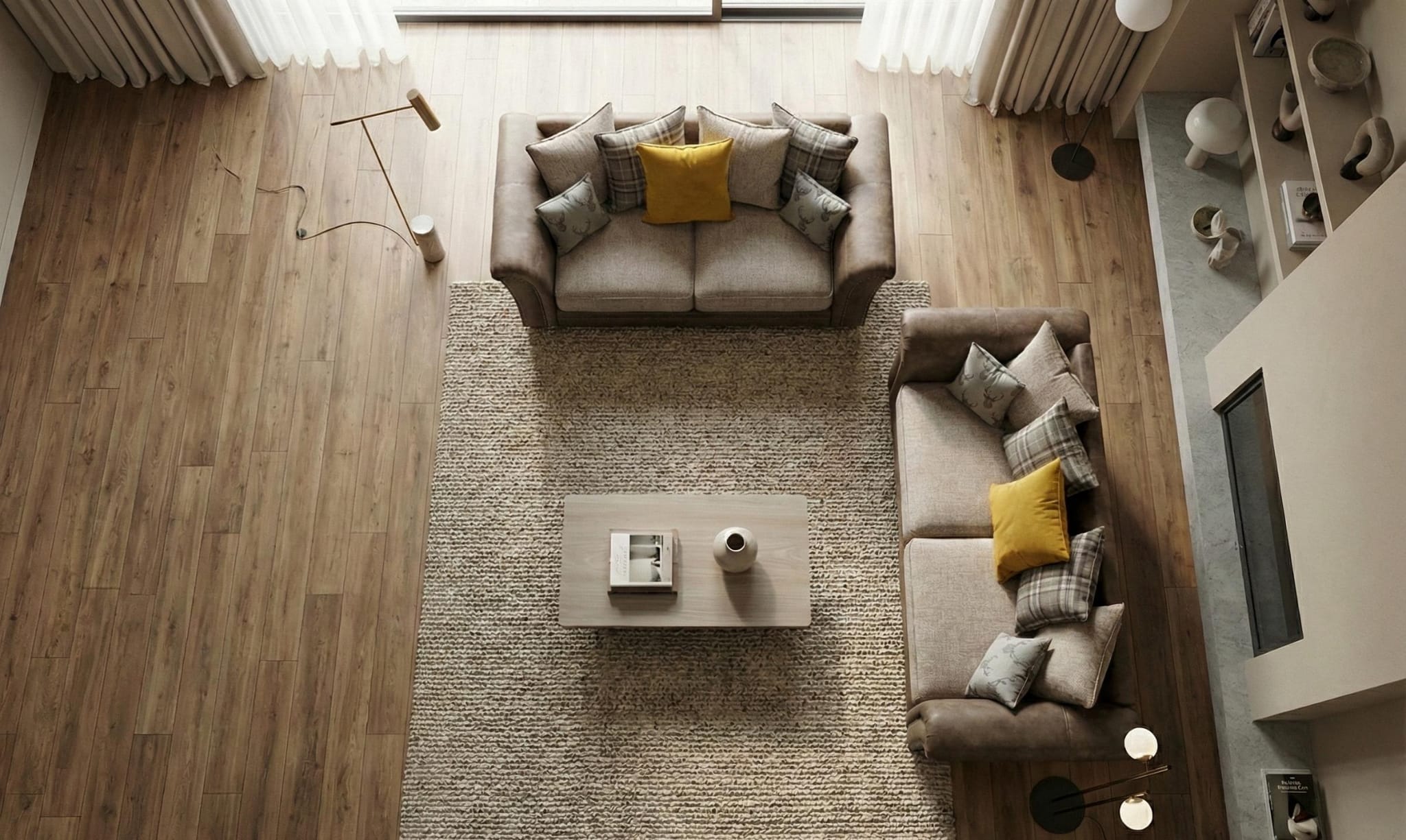 Brown Faux  leather 2+3 seater  BELLA Sofa