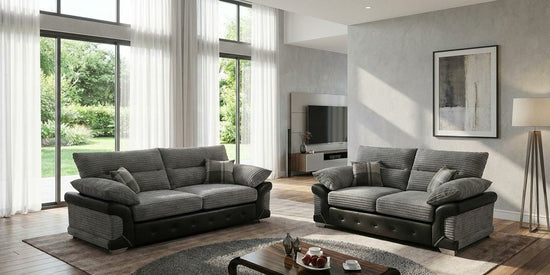 Light Grey 2+3 Seater Sofa Set Chenille Fabric Sofa Logan