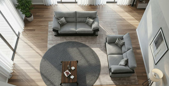 Light Grey 2+3 Seater Sofa Set Chenille Fabric Sofa Logan